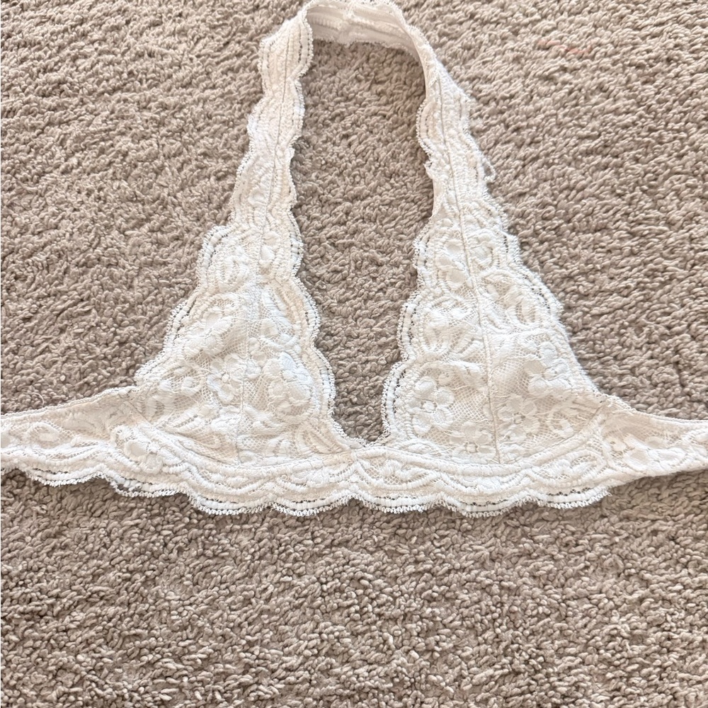 Elegant Cream Lace Bralette